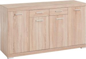 FMD Möbel - BRISTOL 4 XL - Kommode m. 4 Türen u. 2 SK - melaminharzbeschichtete Spanplatte - Eiche Nb - 160 x 89,9 x 49,9cm
