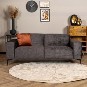 Bronx71 Samt Sofa Vegas 2,5-Sitzer anthrazit