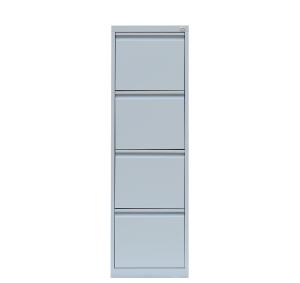 Stahl Büro Hängeregistratur Schrank Bürocontainer 132 x 40 x 62 cm (HxBxT) mit 4 Schüben einbahnig Lichtgrau 560410