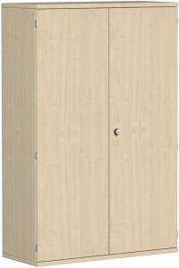 Flügeltürenschrank, 3 Dekor-Einlegeböden, 100x42x154cm, Ahorn