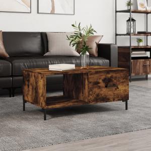 vidaXL Couchtisch Räuchereiche 90x50x40 cm Holzwerkstoff 829217