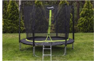 LEAN Sport PRO Trampolin 244 cm, schwarz-gruen