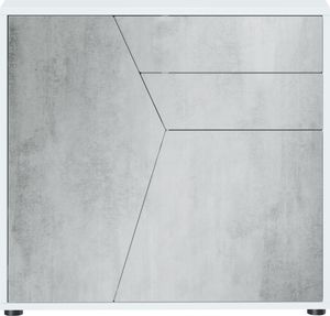 Weiß Matt/Beton Oxid Optik
