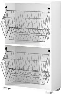 Schuhkipper >M-397< (BxHxT: 53x91x30 cm) in weiss - 53x91x30cm (BxHxT)