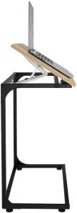 tectake Beistelltisch Couchtisch mit neigbarer Platte Ruston 55x35x66,5cm (1-St, 1 tlg), Filigraner Beistelltisch im minimalistischen Industrie-Design