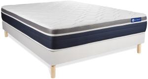 Actilatex confort Matratze 130x220 cm + Bettgestell mit Lattenrost, Härtegrad 3, Latex und Memory-Schaum, Höhe : 26 cm