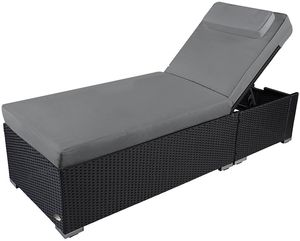 Schwarz (Graue Auflage) mit Rollen