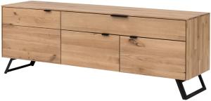 TV-Unterteil Massivholz Idalia 183x65x45 Lowboard Wildeiche Bianco geölt 20036