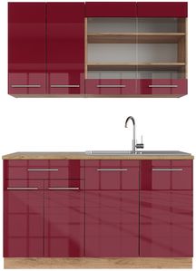 Bordeaux High Gloss/Goldkraft Oak