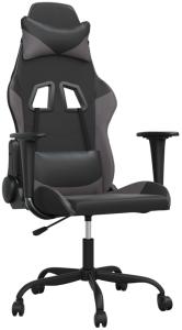 vidaXL Gaming-Stuhl Schwarz und Grau Kunstleder 3143645