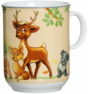 Ritzenhoff & Breker Becher Waldtiere, Tasse, Teetasse, Kinder, Porzellan, Bunt, 270 ml, 422429