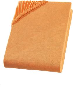 Müskaan - Jersey Spannbettlaken 180x200 cm - 200x220 cm + 40 cm Boxspringbett mit Elasthan orange