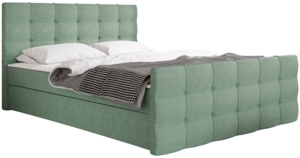 Mirjan24 Boxspringbett Ziton 2, Grün 140x200 cm
