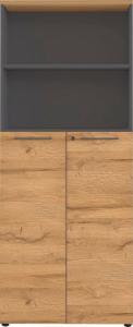 Aktenschrank AGENDA Graphit/Grandson-Eiche Dekor