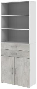 Aktenschrank in Beton Optik - 80x212,5x34,4cm (BxHxT)