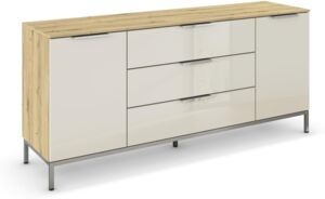 Eiche Artisan/Glas Beige