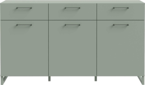Sideboard Star / Silba, Holzwerkstoff, Grün, 165 x 93 x 41 cm