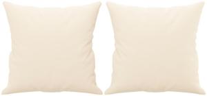 vidaXL Zierkissen 2 Stk. Creme 40x40 cm Samt 349493