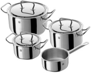 Zwilling Twin Classic Set aus 4 Edelstahltöpfen mit Deckel