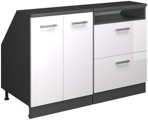 White High Gloss/Anthracite
