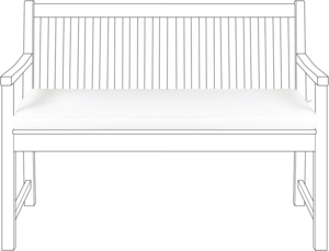 Sitzbankpolster Kissen Ohne Muster VIVARA 112 x 54 cm Cremeweiß