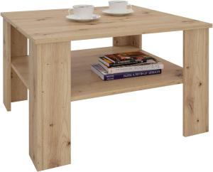 CARO-Möbel Couchtisch Wohnzimmertisch Felice in Asteiche mit Stauraum, 68x68 cm