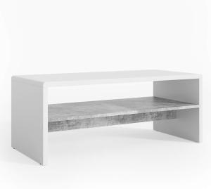 Vicco Couchtisch Beton/Weiß 99.6 x 39.8 cm,