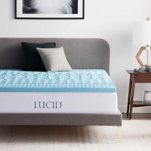 LUCID 5 cm Gel Memory Foam Matratzen-Topper mit 5 Zonen, 160x200 cm