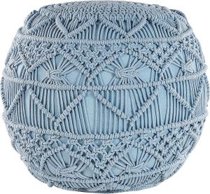 Pouf blau ⌀ 40 cm KAYSERI