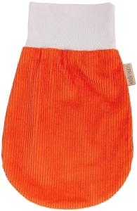 KraftKids Strampelsack Cord Breitcord Orange Reinorange für den Frühling/Sommer aus Musselin Baumwolle in zwei Größen erhältlich