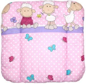 Baby Auflage Wickelauflage - Schaf rosa/violet - 70x50 cm 70x70 cm 70x85 cm Wickeltischauflage 70x50 cm