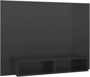 TV-Wandschrank Hochglanz-Grau 120 x 23,5 x 90 cm Spanplatte [808277]