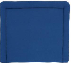 KraftKids Wickelauflage in Musselin blau, Wickelunterlage 60x70 cm (BxT), Wickelkissen