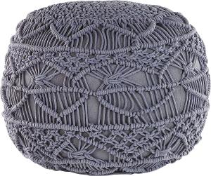 Pouf grau ⌀ 40 cm KAYSERI