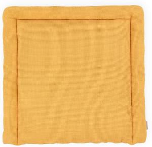 KraftKids Wickelauflage in Waffel Piqué mustard, Wickelunterlage 85x75 cm (BxT), Wickelkissen