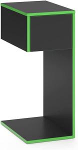 Vicco 'Kron' PC-Schrank, Schublade, Schwarz/Grün, 30 x 73,6 x 45 cm