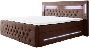 Boxspringbett Moonlight mit LED, USB und Stauraum 180x200 Braun H2