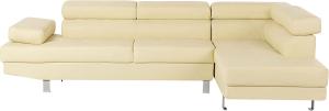 Ecksofa Kunstleder beige NORREA