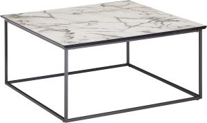 Kadima Design Quadratischer Couchtisch Marmor-Optik, Modern, Pflegeleicht. 80x80x38 cm