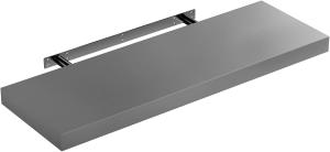 Casaria Wandregal mit Halterung, MDF, Grau / Matt, 70 x 23 x 3,8cm