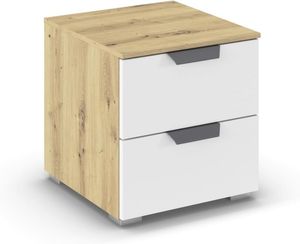 Weiß/Eiche Artisan/Grau