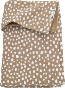 MEYCO Baby Cheetah Velvet Babydecke, gestrickte Wiegedecke (aus 80 % Baumwolle und 20 % Polyester, vielseitig einsetzbar, einfache Pflege, atmungsaktiv, Größe: 75x100 cm), Taupe
