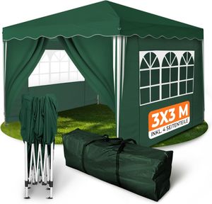 3x3 m Grün inkl. 4 Seitenteile