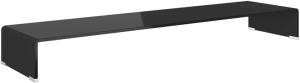 vidaXL TV-Tisch/Bildschirmerhöhung Glas Schwarz 120x30x13 cm 244141
