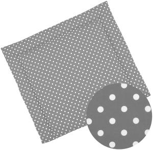 Sugarapple Wickelauflage 75x75 cm, Wickelunterlage Stoff | Passend für alle Wickelaufsätze IKEA Kommode 80 cm | Baby Wickelauflagen | Mit Liebe in Deutschland genäht | Öko Tex, Grau Punkte weiß