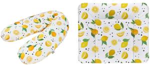 Rotho Babydesign Stillkissen-Set Multi, 190x35 cm, Inkl. Breite Wickelauflage, 85x72 cm, ab 0 Monate, Lemon Chill