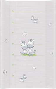 Ceba Baby Wickelauflage Wickelunterlage Wickeltischauflage 2 Keil Feste 80x50 cm Abwaschbar für Mädchen und Junge - Graue Zebra 80x50 cm