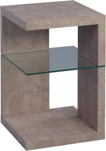 Beistelltisch Denver / Domingo, Grau, Holzfarben, 40 x 60 x 40 cm