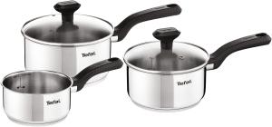 Tefal 3 Piece Comfort Max Stainless Steel Cookware Pan Set