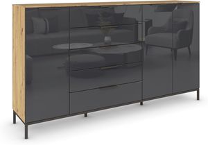 Eiche Artisan | Glas Basalt